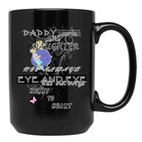 Daddy And Daughter Not Always Eye To Eye But Always Heart To Heart (11) Black Coffee Mug - Black