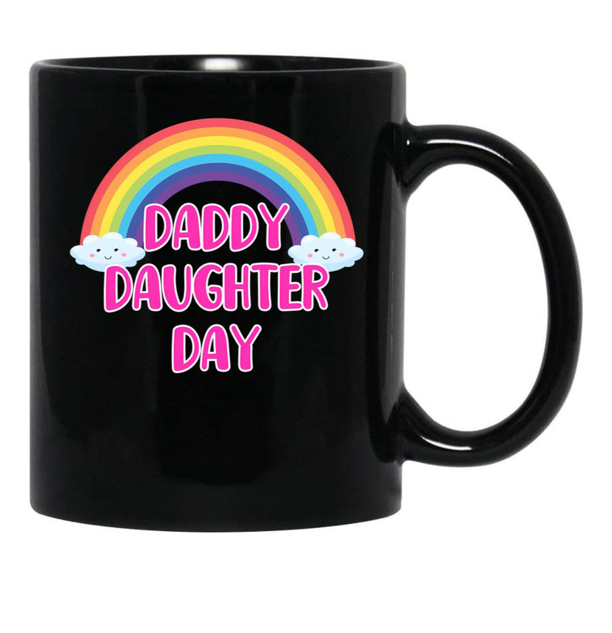Daddy Daughter Day (1) Black Coffee Mug - Black