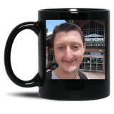 Daniel Larson Selfie Black Coffee Mug, Gift Coffee Mug