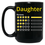 Daughter 5-Star Review Black Coffee Mug