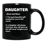 Daughter Definition Black Coffee Mug - Black