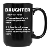 Daughter Definition Black Coffee Mug - Black