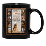 Daughter From Mom Blanket Wild Horse Lovers Family Birthday Matching Gift Black Coffee Mug - Black