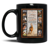 Daughter From Mom Blanket Wild Horse Lovers Family Birthday Matching Gift Black Coffee Mug