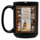 Daughter From Mom Blanket Wild Horse Lovers Family Birthday Matching Gift Black Coffee Mug