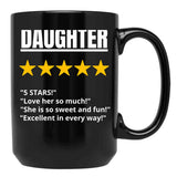Daughter Gift 5 Star (1) Black Coffee Mug - Black