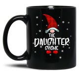 Daughter Gnome Family Christmas Pajama Daughter Gnome Gear Black Coffee Mug
