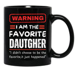 Daughter In Law Is My Favorite Child Funny Dad Saying Father'S Day Black Coffee Mug - Black