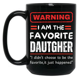 Daughter In Law Is My Favorite Child Funny Dad Saying Father'S Day Black Coffee Mug