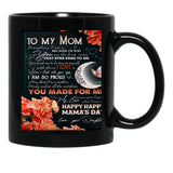 Daughter - To My Beloved Mom (1) Black Coffee Mug - Black
