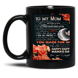 Daughter - To My Beloved Mom (1) Black Coffee Mug