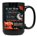 Daughter - To My Beloved Mom (1) Black Coffee Mug - Black