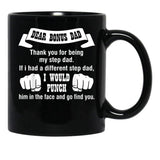 Dear Bonus Dad (1) Black Coffee Mug - Black