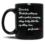 Dear Dad Black Coffee Mug