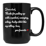 Dear Dad Black Coffee Mug - Black