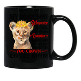 Dear Son Gift-Overwhelmed Straighten Crown Black Coffee Mug - Black