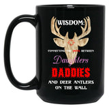 Deer Wisdom - Hunter Meme Black Coffee Mug