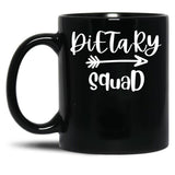 Dietary Squad Dietary Aide Rock Black Coffee Mug, Gift Coffee Mug