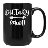 Dietary Squad Dietary Aide Rock Black Coffee Mug, Gift Coffee Mug - Black