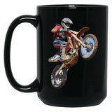 Dirt Bike Jump Or Motocross Jump Mx Or Motorcycle Jump (3) Black Coffee Mug, Gift Coffee Mug