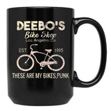 Distressed Bicycle Black Coffee Mug, Gift Coffee Mug - Black