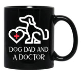 Dog Dad And A Doctor Black Coffee Mug, Gift Coffee Mug - Black