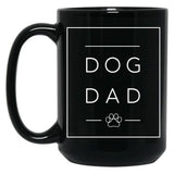 Dog Dad Black Coffee Mug, Gift Coffee Mug