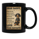 Dog Dear Daddy Black Coffee Mug - Black