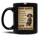 Dog Dear Daddy Black Coffee Mug