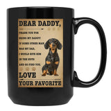 Dog Dear Daddy Black Coffee Mug - Black