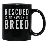 Dog Lovers T-Shirt For Women Men Kids - Rescue Dog Shirt Black Coffee Mug, Gift Coffee Mug - Black
