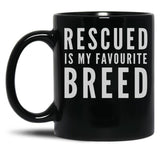 Dog Lovers T-Shirt For Women Men Kids - Rescue Dog Shirt Black Coffee Mug, Gift Coffee Mug