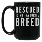 Dog Lovers T-Shirt For Women Men Kids - Rescue Dog Shirt Black Coffee Mug, Gift Coffee Mug