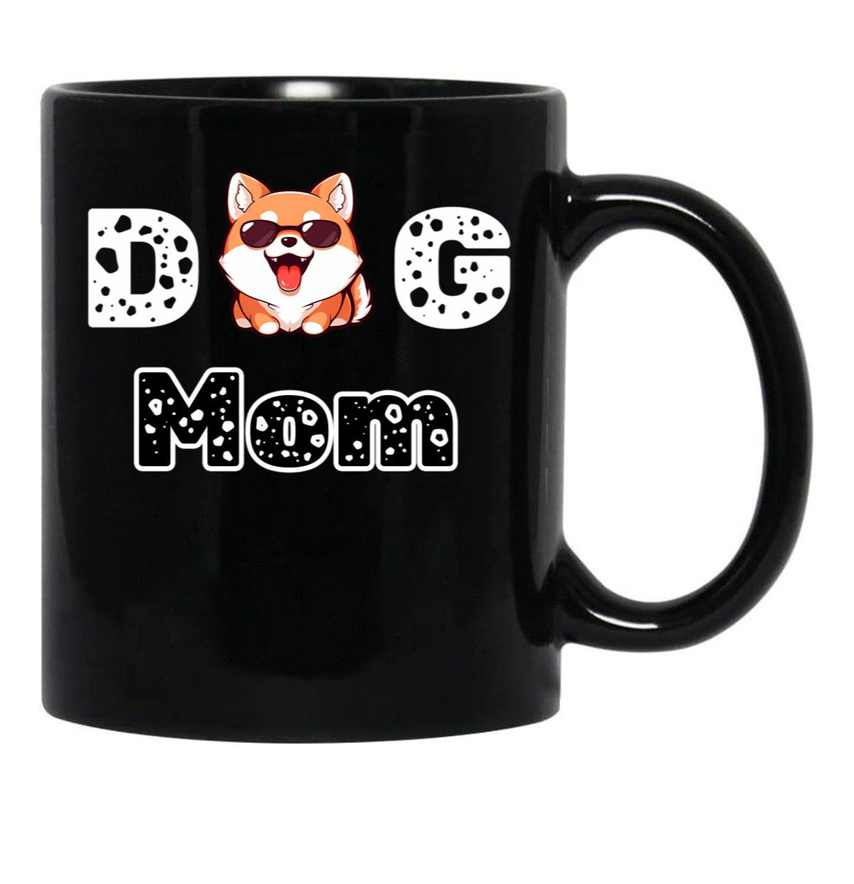 Dog Mom Funny Black Coffee Mug, Gift Coffee Mug - Black