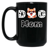 Dog Mom Funny Black Coffee Mug, Gift Coffee Mug