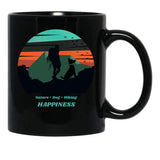Dog Mom Hiking Proud Dog Mom Hiking Mom Black Coffee Mug, Gift Coffee Mug - Black