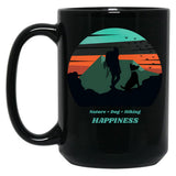 Dog Mom Hiking Proud Dog Mom Hiking Mom Black Coffee Mug, Gift Coffee Mug