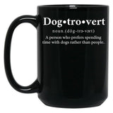 Dogtrovert Definition Black Coffee Mug, Gift Coffee Mug