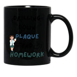 Drilling Down Plaque And Homework Black Coffee Mug, Gift Coffee Mug - Black