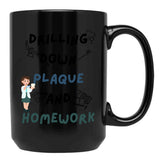 Drilling Down Plaque And Homework Black Coffee Mug, Gift Coffee Mug - Black