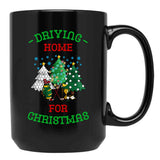 Driving Home For Christmas Funny Golf Christmas Black Coffee Mug, Gift Coffee Mug - Black