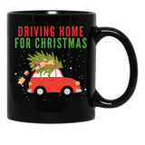 Driving Home For Christmas Black Coffee Mug, Gift Coffee Mug - Black
