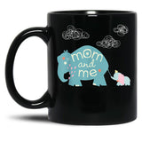 Dumbo Cute Elephant Mom And Me Mother'S Day Black Coffee Mug, Gift Coffee Mug
