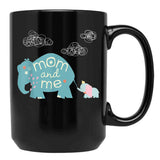 Dumbo Cute Elephant Mom And Me Mother'S Day Black Coffee Mug, Gift Coffee Mug - Black