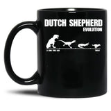 Dutch Shepherd Evolution - Funny Gift Black Coffee Mug, Gift Coffee Mug