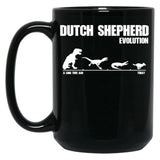 Dutch Shepherd Evolution - Funny Gift Black Coffee Mug, Gift Coffee Mug