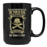 Elevator Constructor S Life The Pain Is Real Mechanic T Shirt Black Coffee Mug, Gift Coffee Mug - Black