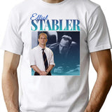 Elliot Stabler 90S Inspired Vintage Homage Premium Heavyweight Cotton T-Shirt - White