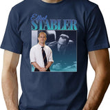 Elliot Stabler 90S Inspired Vintage Homage Premium Heavyweight Cotton T-Shirt - Navy