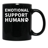 Emotional Support Human Esa Service Dog Funny Black Coffee Mug, Gift Coffee Mug - Black